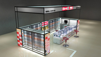 新e族維維店連鎖 打造手機美容貼膜配件店的極致空間設計